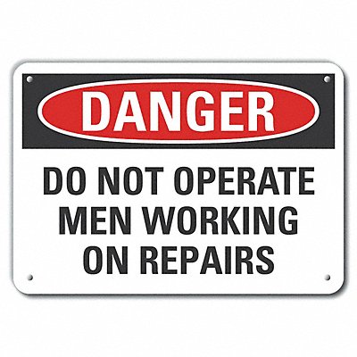 Rflct Mach Operation Danger Sign 7x10in