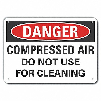 Compres Air Danger Sign 10x14in Plastic