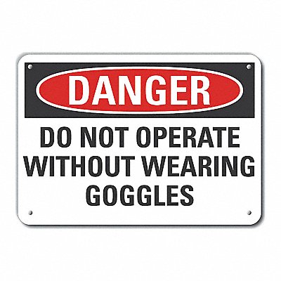 Rflct Eye Danger Sign 7x10in Aluminum