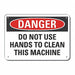 Rflct Mach Operation Danger Sign 7x10in