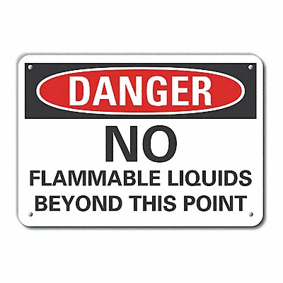 Danger Sign 7 in x 10 in Aluminum