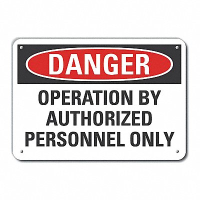 Rflct Mach Operation Danger Sign 7x10in