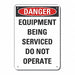 Alum Mach Operation Danger Sign 14x10in