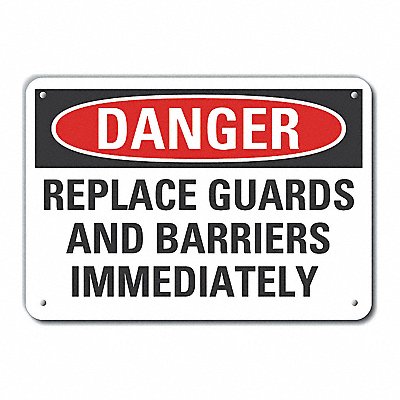 Alum Machine Guards Danger Sign 7x10in