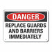 Alum Machine Guards Danger Sign 7x10in