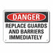 Rflctv Machine Guards DangerSign 10x14in