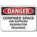 Rflct Confined Space Danger Sign 10x14in