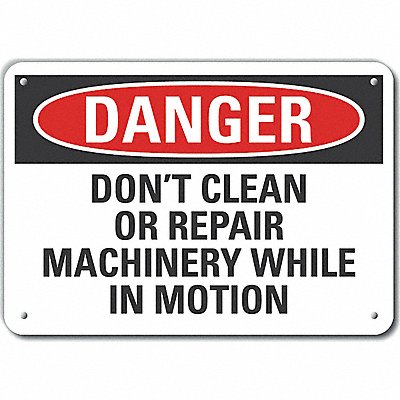 Rflct Mach Operation Danger Sign 7x10in