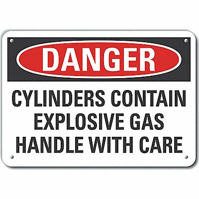 Rflct Cyl Handling Danger Sign 10x14in