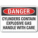 Rflct Cyl Handling Danger Sign 10x14in