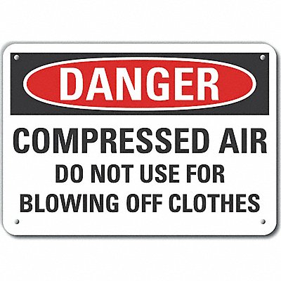 Rflct Compressed Air Danger Sign 10x14in