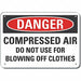 Compres Air Danger Sign 7x10in Plastic
