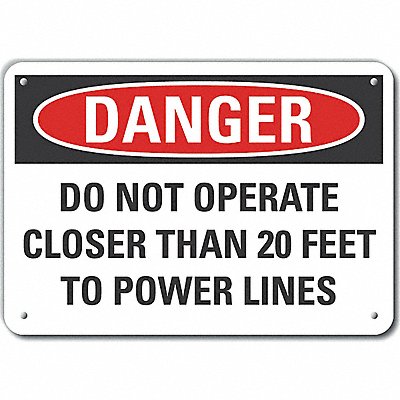 Alum Electrcl Hazard Danger Sign 7x10in