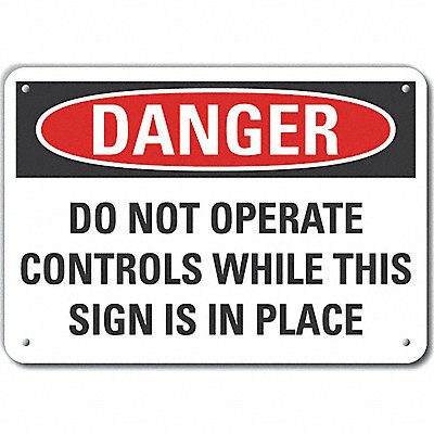 Rflct Mach Operation Danger Sign 10x14in