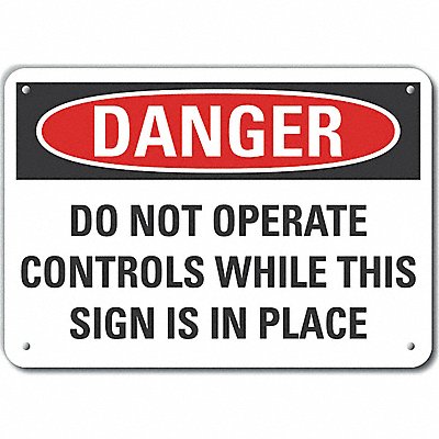 Danger Sign 7 in x 10 in Aluminum
