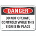 Alum Mach Operation Danger Sign 10x14in