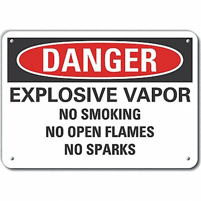 Explosive Mtrl Danger Sign 10x14in Plstc