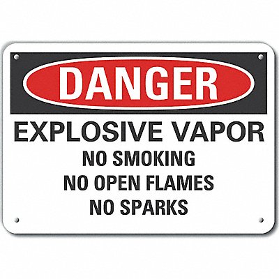 Alum Explosive Mtrl Danger Sign 7x10in