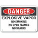 Alum Explosive Mtrl Danger Sign 7x10in