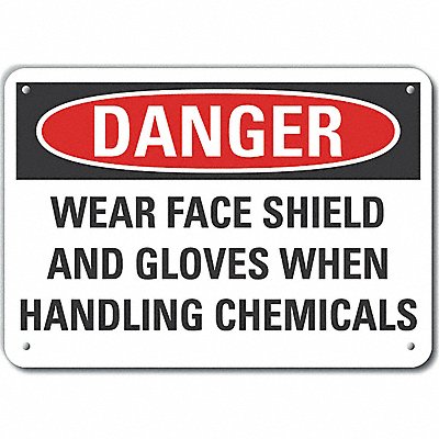 Rflct Eye Hand Danger Sign 10x14in Alum