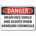 Alum Eye Hand Danger Sign 7x10in Alum