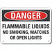 Flammable Liquid Dangr Sign 10x14in Alum