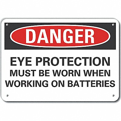 Rflct Eye Danger Sign 7x10in Aluminum