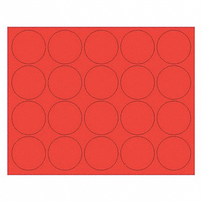 Magnetc Circles 3/4 Red PK20