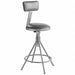 Round Stool Welded Tube Leg Gray 39 H