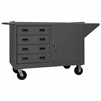 Mobile Bench Cabinet Steel Top 1 Door