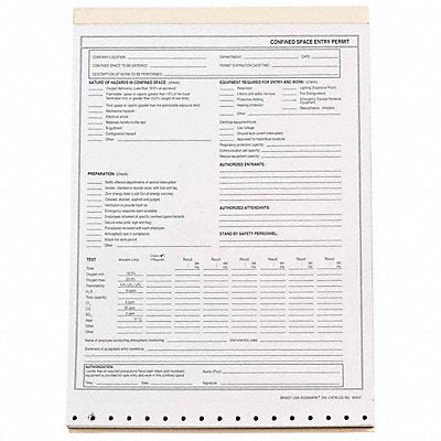 Paper Pad 8.5x11 Confined Space PK25