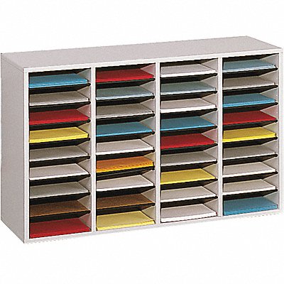 Literature Org Wood Adjustable 36 Grey