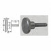 Knrl Knob Stud 1/4-28 3/4 Dia 1.25 Std