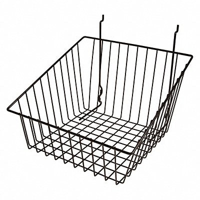 Grid Sloped Basket 12 x 8 Black PK6