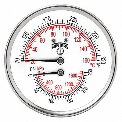 Tridicator 3 0/250 psi/Kpa 70/320 F/C Cb