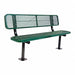 Surface Mnt Park Bench W/ Back Green