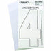 Number 4 Decal 3 White Vinyl PK10