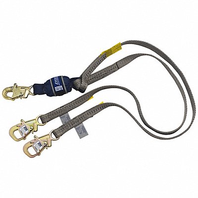 Shock-Absorbing Tie-Back Lanyard Blue