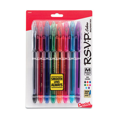 PEN,BALL PT,MED,8/ST,AST