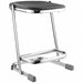 Square Stool Sled-Base Legs Chrome 22 H