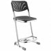 Square Stool Sled-Base Legs Chrome 35 H