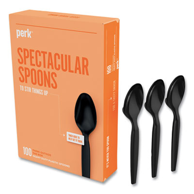 SPOON,HD,PLASTIC,BK,100