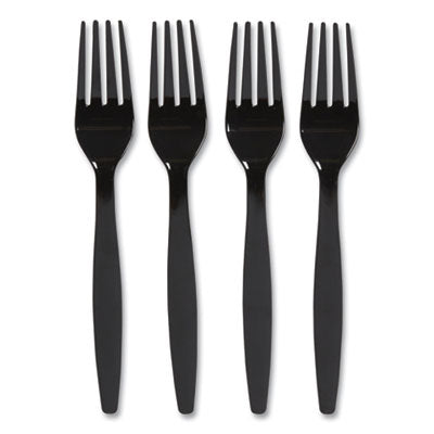 FORK,HD,PLASTIC,BK,100