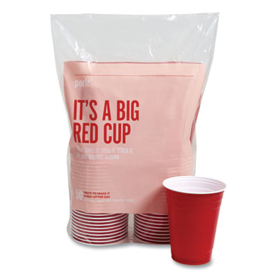 CUP,RED,PLSTC,CLD16OZ,50