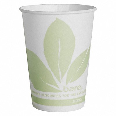 Disp Cold Cup 9 oz White/Green PK2000