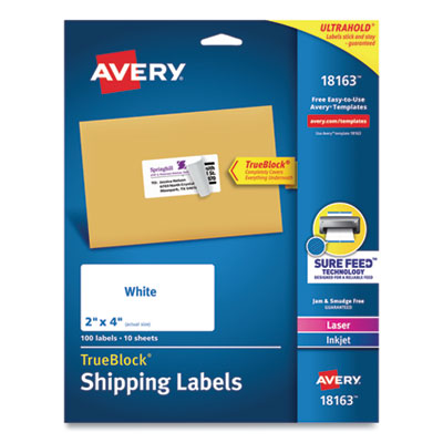 LABEL,SHIPPING,2X4,100/PK