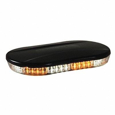 Mini Light Bar Oval Amber/Clear 40 LED