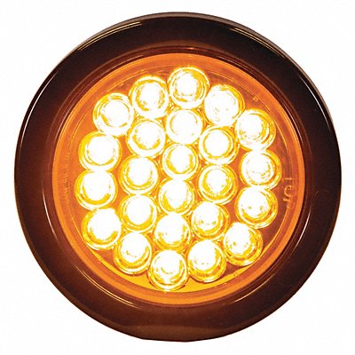 Strobe Warning Light Round Amber 4 