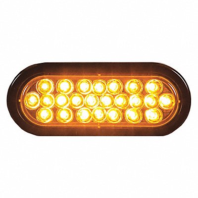 Strobe Warning Light Oval Ambr Recssd 6 