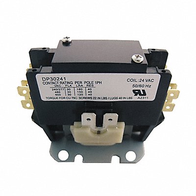 Contactor 1.5 Pole 24V 30A